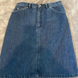 Jean skirt knee length